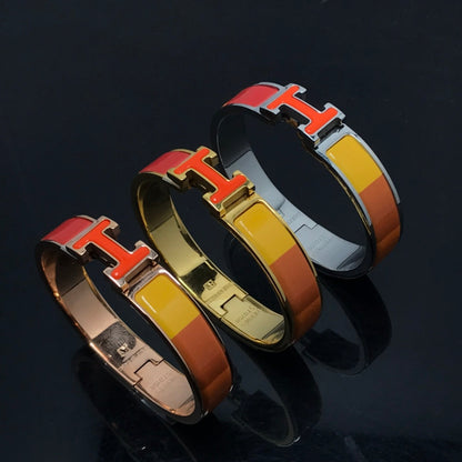 [Plus&Max]H BRACELET ORANGE RAINBOW CERAMIC