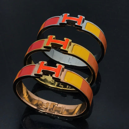 [Plus&Max]H BRACELET ORANGE RAINBOW CERAMIC
