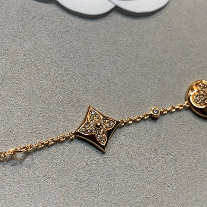 [Plus&Max]STAR AND SUN 4 MOTIFS GOLD DIAMONDS BRACELET