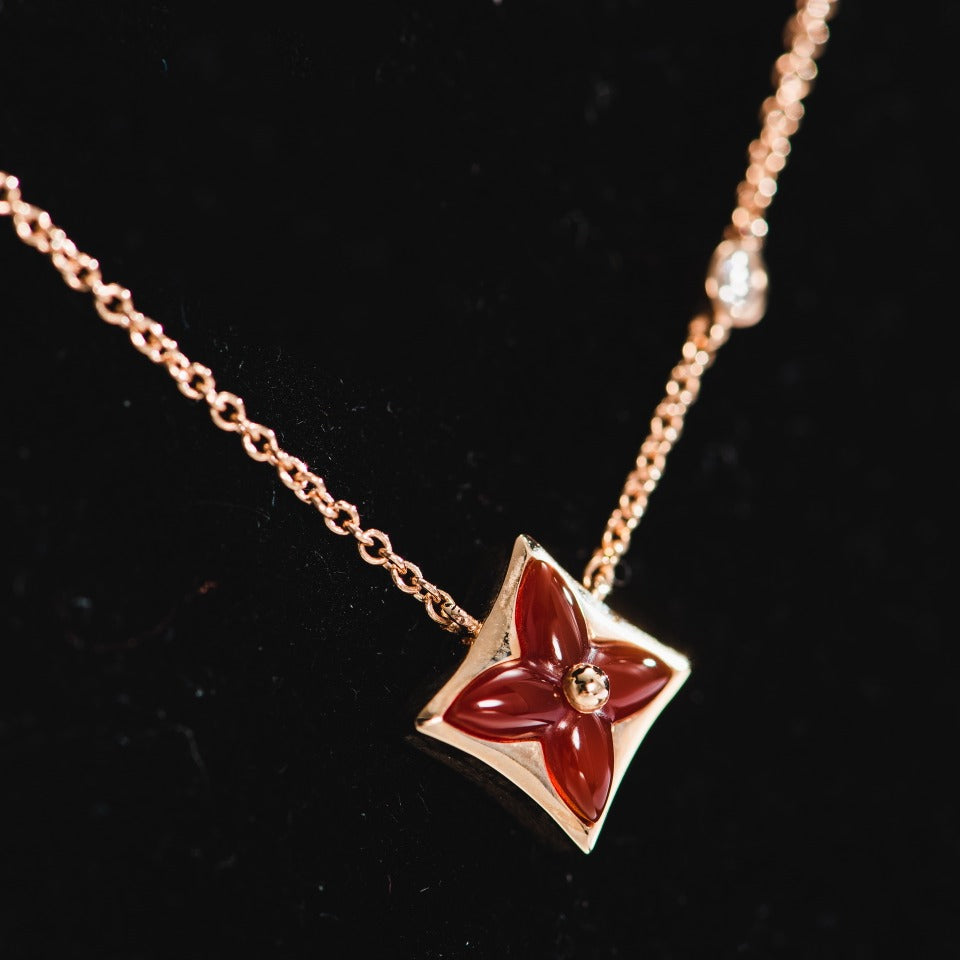 [Plus&Max]STAR NECKLACE PINK GOLD 1 DIAMOND
