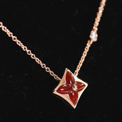 [Plus&Max]STAR NECKLACE PINK GOLD 1 DIAMOND