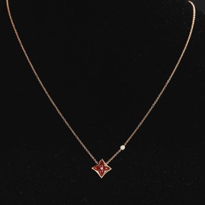 [Plus&Max]STAR NECKLACE PINK GOLD 1 DIAMOND