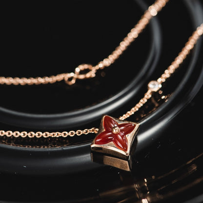 [Plus&Max]STAR NECKLACE PINK GOLD 1 DIAMOND