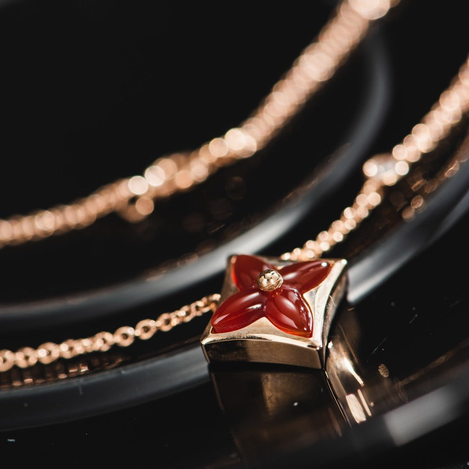[Plus&Max]STAR NECKLACE PINK GOLD 1 DIAMOND