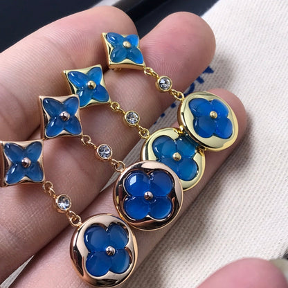 [Plus&Max]STAR AND SUN AGATE DIAMOND EARRINGS