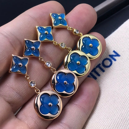 [Plus&Max]STAR AND SUN AGATE DIAMOND EARRINGS
