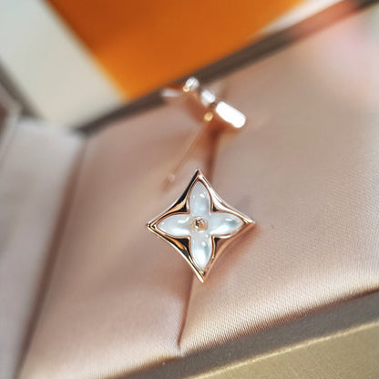[Plus&Max]STAR MOP PINK GOLD EARRINGS