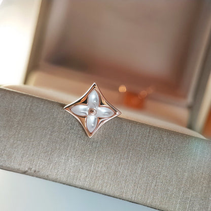 [Plus&Max]STAR MOP PINK GOLD EARRINGS