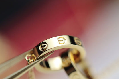 [Plus&Max]LOVE NECKLACE DOUBLE RING GOLD
