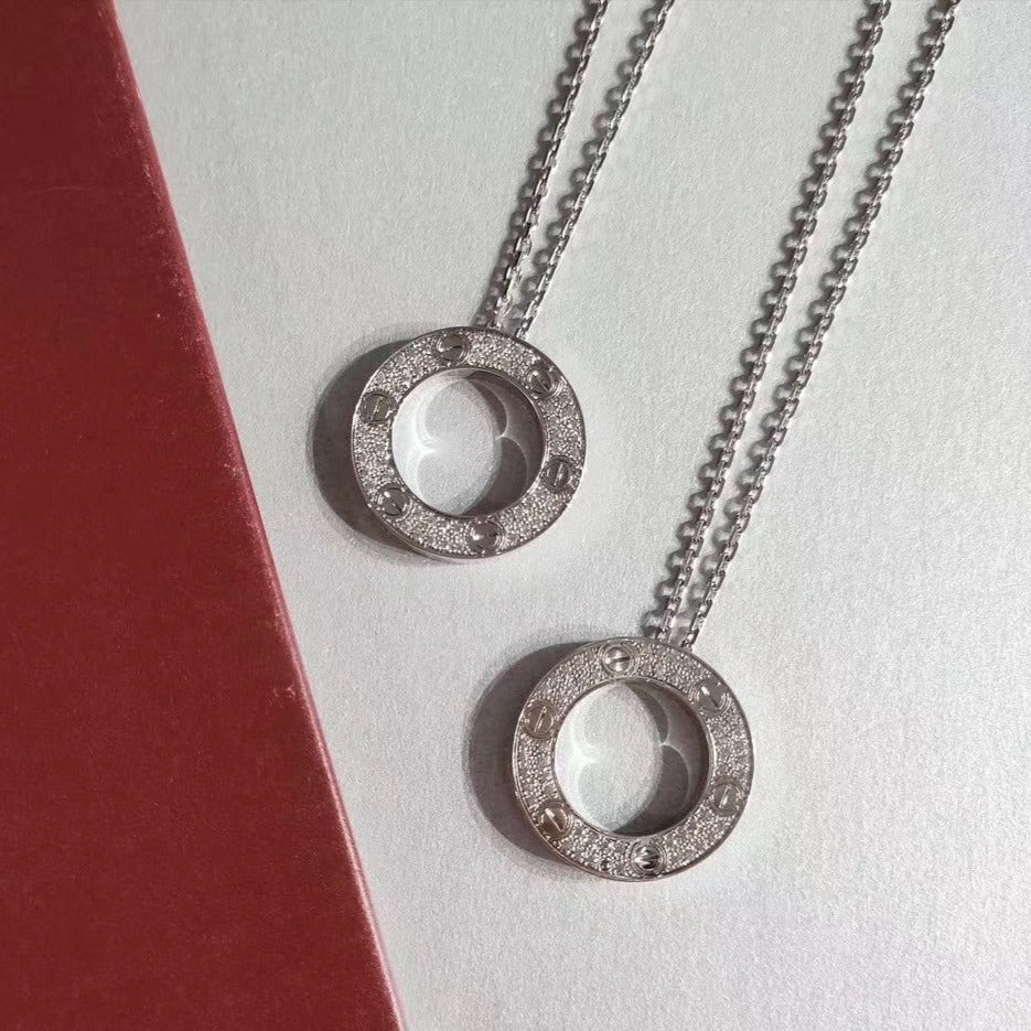 [Plus&Max]LOVE NECKLACE ADJUSTABLE SILVER