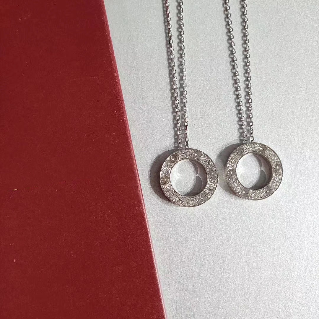 [Plus&Max]LOVE NECKLACE ADJUSTABLE SILVER
