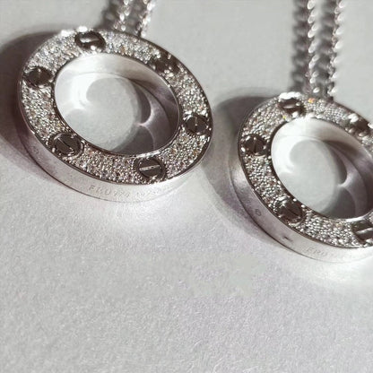 [Plus&Max]LOVE NECKLACE ADJUSTABLE SILVER