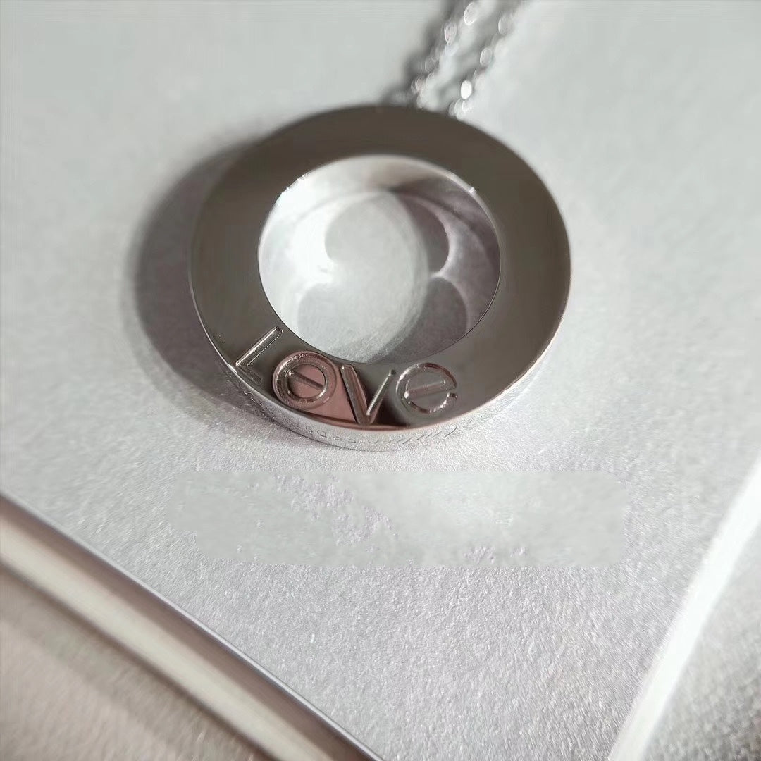 [Plus&Max]LOVE NECKLACE ADJUSTABLE SILVER
