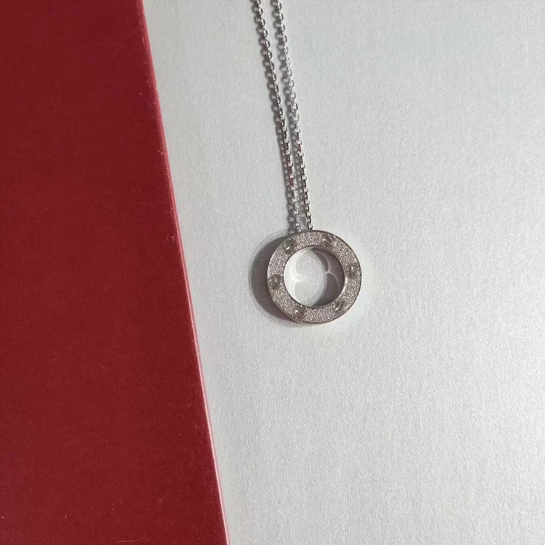 [Plus&Max]LOVE NECKLACE ADJUSTABLE SILVER