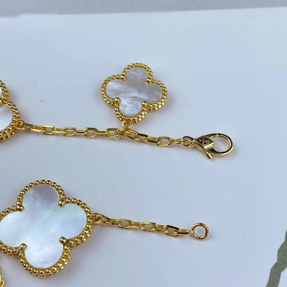 [Plus&Max]MAGIC CLOVER MOP GOLD BRACELET 5 MOTIFS