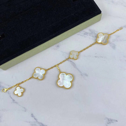 [Plus&Max]MAGIC CLOVER MOP GOLD BRACELET 5 MOTIFS