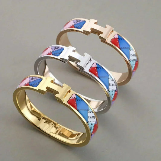 [Plus&Max]H BRACELET DOTTED BORDER 12MM