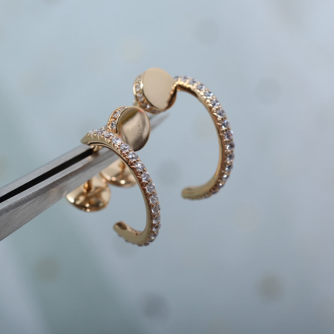 [Plus&Max]JUSTE EARRINGS 12.75MM PINK GOLD DIAMOND
