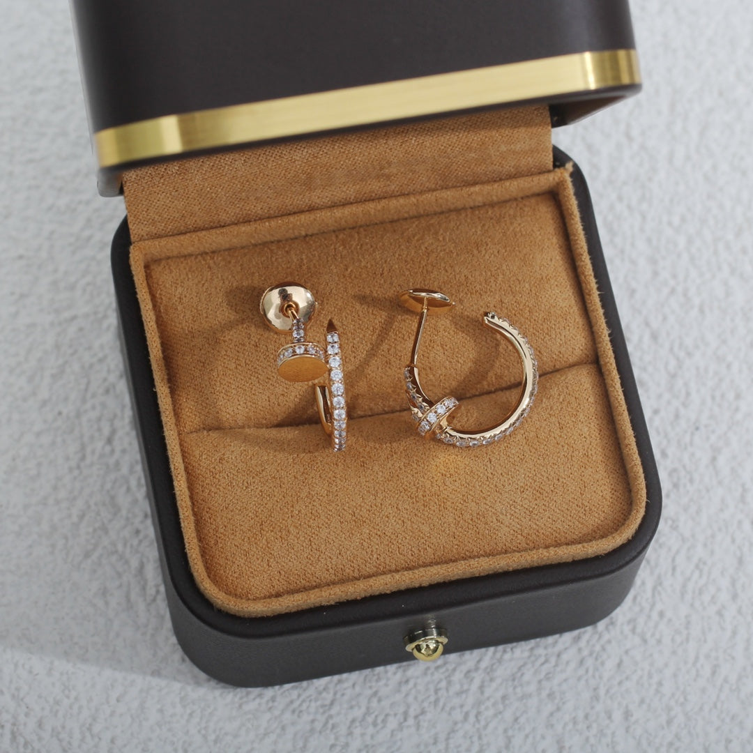 [Plus&Max]JUSTE EARRINGS 12.75MM PINK GOLD DIAMOND