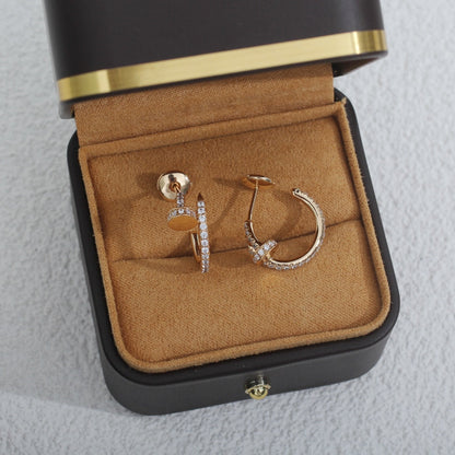 [Plus&Max]JUSTE EARRINGS 12.75MM PINK GOLD DIAMOND