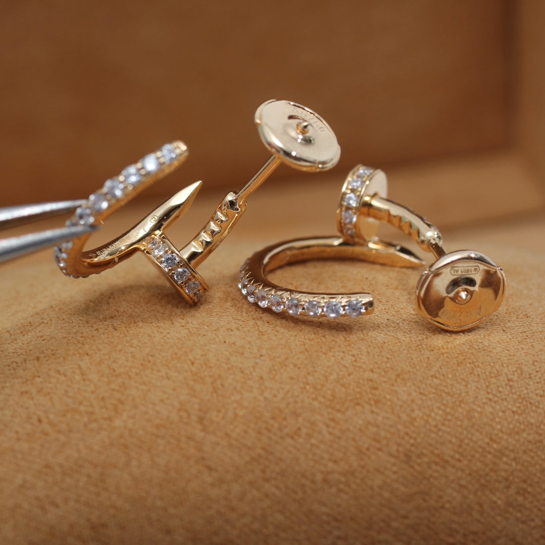 [Plus&Max]JUSTE EARRINGS 12.75MM PINK GOLD DIAMOND