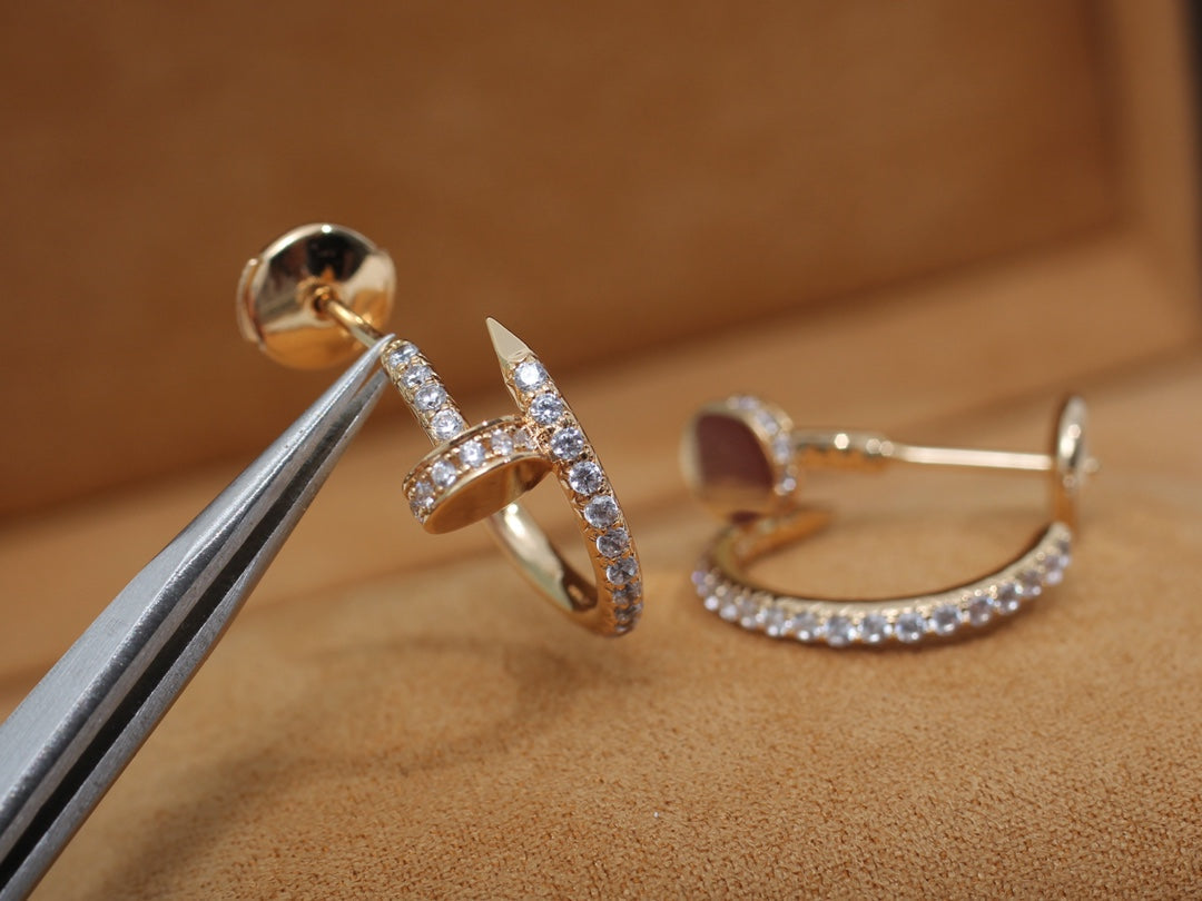 [Plus&Max]JUSTE EARRINGS 12.75MM PINK GOLD DIAMOND