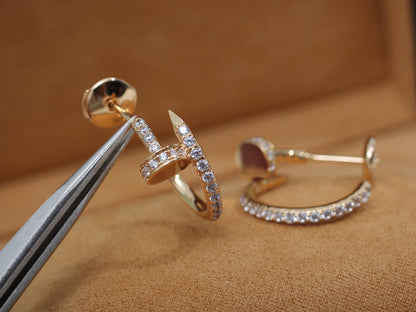 [Plus&Max]JUSTE EARRINGS 12.75MM PINK GOLD DIAMOND