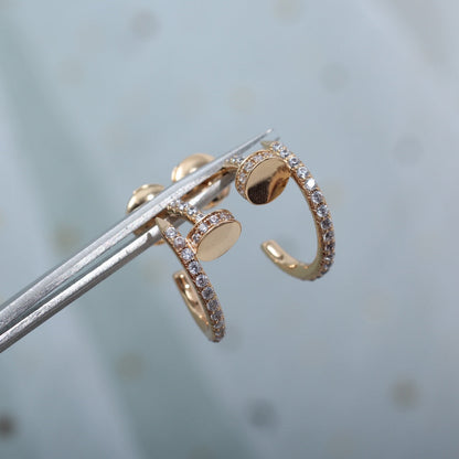 [Plus&Max]JUSTE EARRINGS 12.75MM PINK GOLD DIAMOND