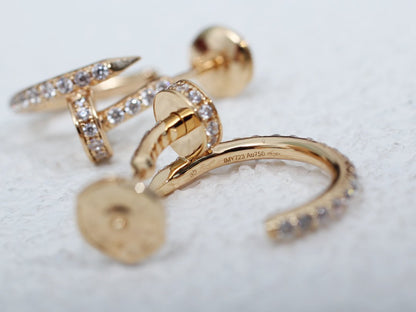 [Plus&Max]JUSTE EARRINGS 12.75MM PINK GOLD DIAMOND