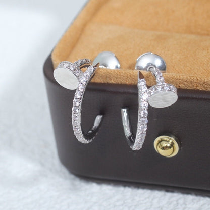 [Plus&Max]JUSTE EARRINGS 12.75MM SILVER DIAMOND