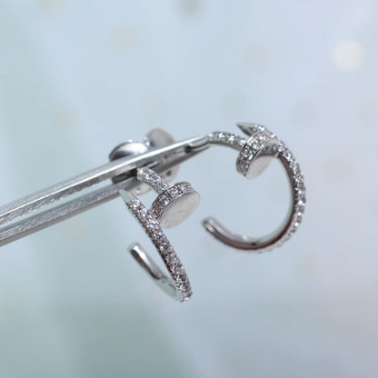 [Plus&Max]JUSTE EARRINGS 12.75MM SILVER DIAMOND