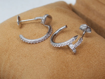 [Plus&Max]JUSTE EARRINGS 12.75MM SILVER DIAMOND