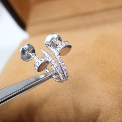 [Plus&Max]JUSTE EARRINGS 12.75MM SILVER DIAMOND