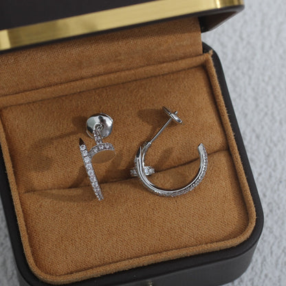 [Plus&Max]JUSTE EARRINGS 12.75MM SILVER DIAMOND