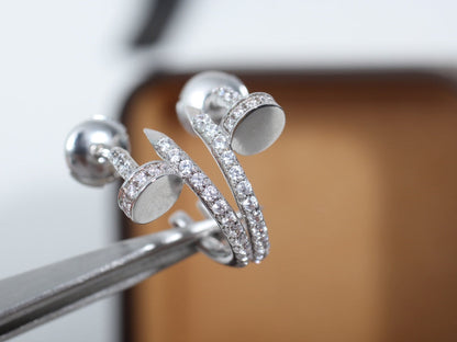 [Plus&Max]JUSTE EARRINGS 12.75MM SILVER DIAMOND