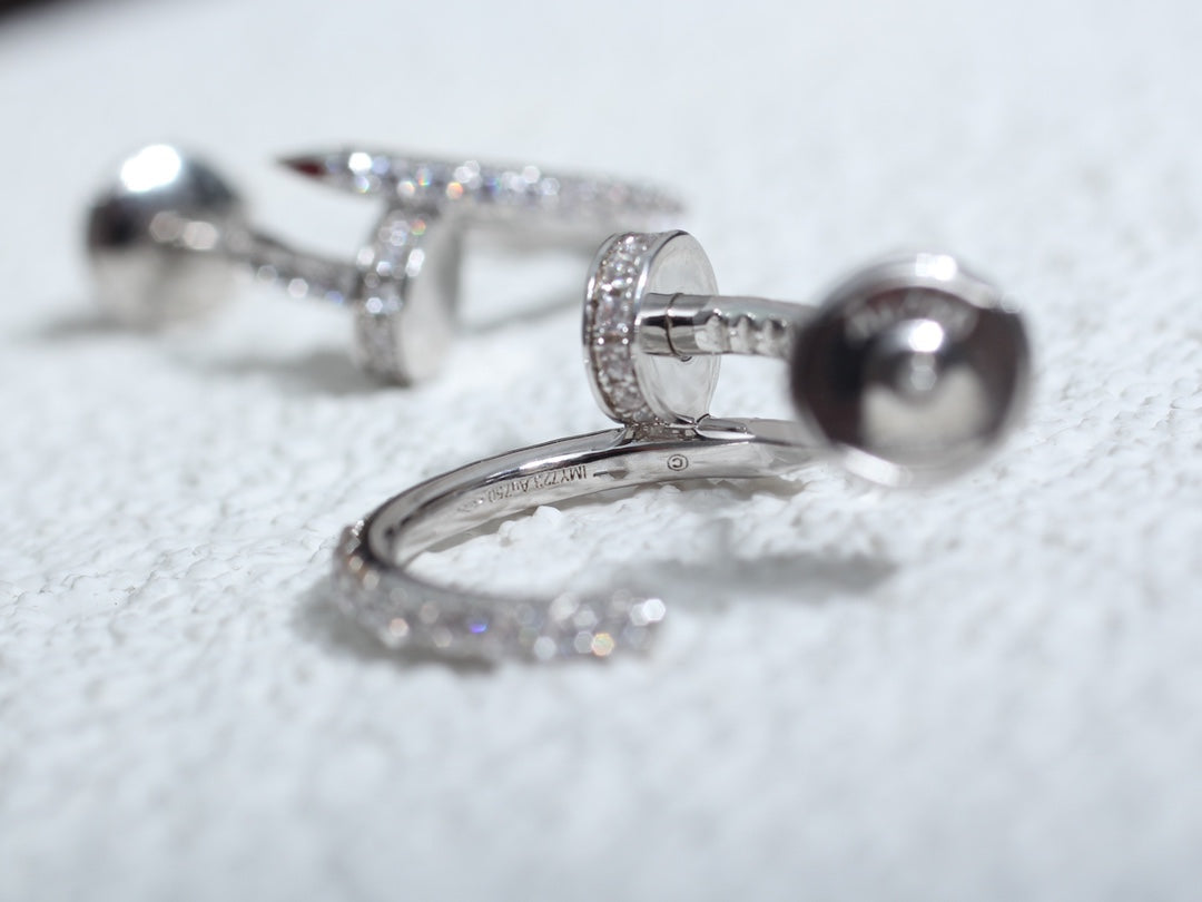 [Plus&Max]JUSTE EARRINGS 12.75MM SILVER DIAMOND