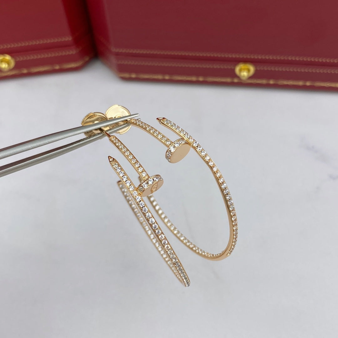 [Plus&Max]JUSTE EARRINGS FULL DIAMONDS 1.8MM