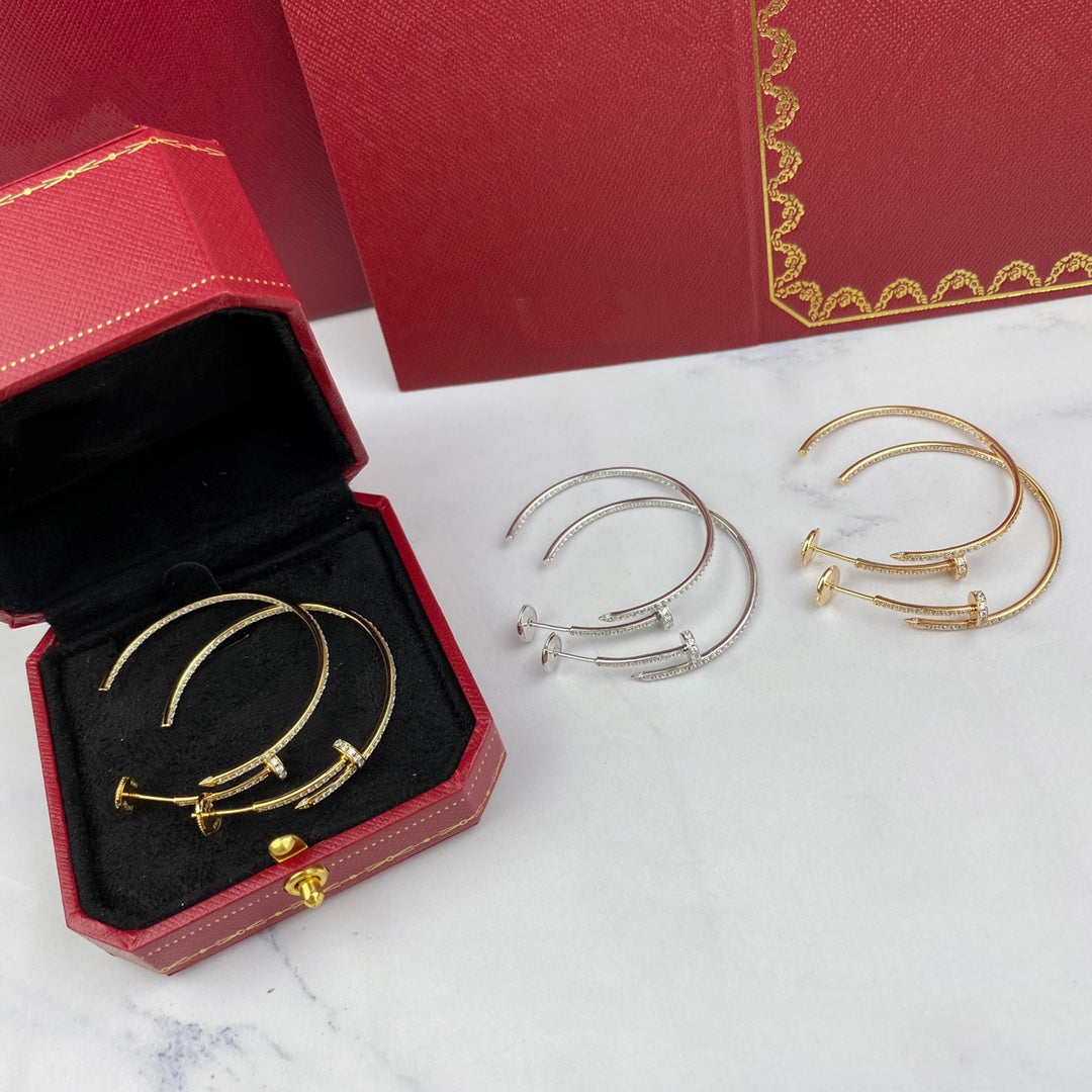 [Plus&Max]JUSTE EARRINGS FULL DIAMONDS 1.8MM