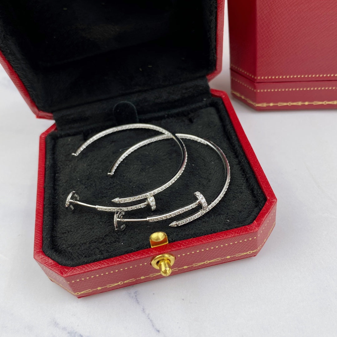 [Plus&Max]JUSTE EARRINGS FULL DIAMONDS 1.8MM