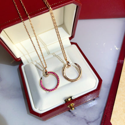 [Plus&Max]JUSTE NECKLACE GOLD RED DIAMONDS