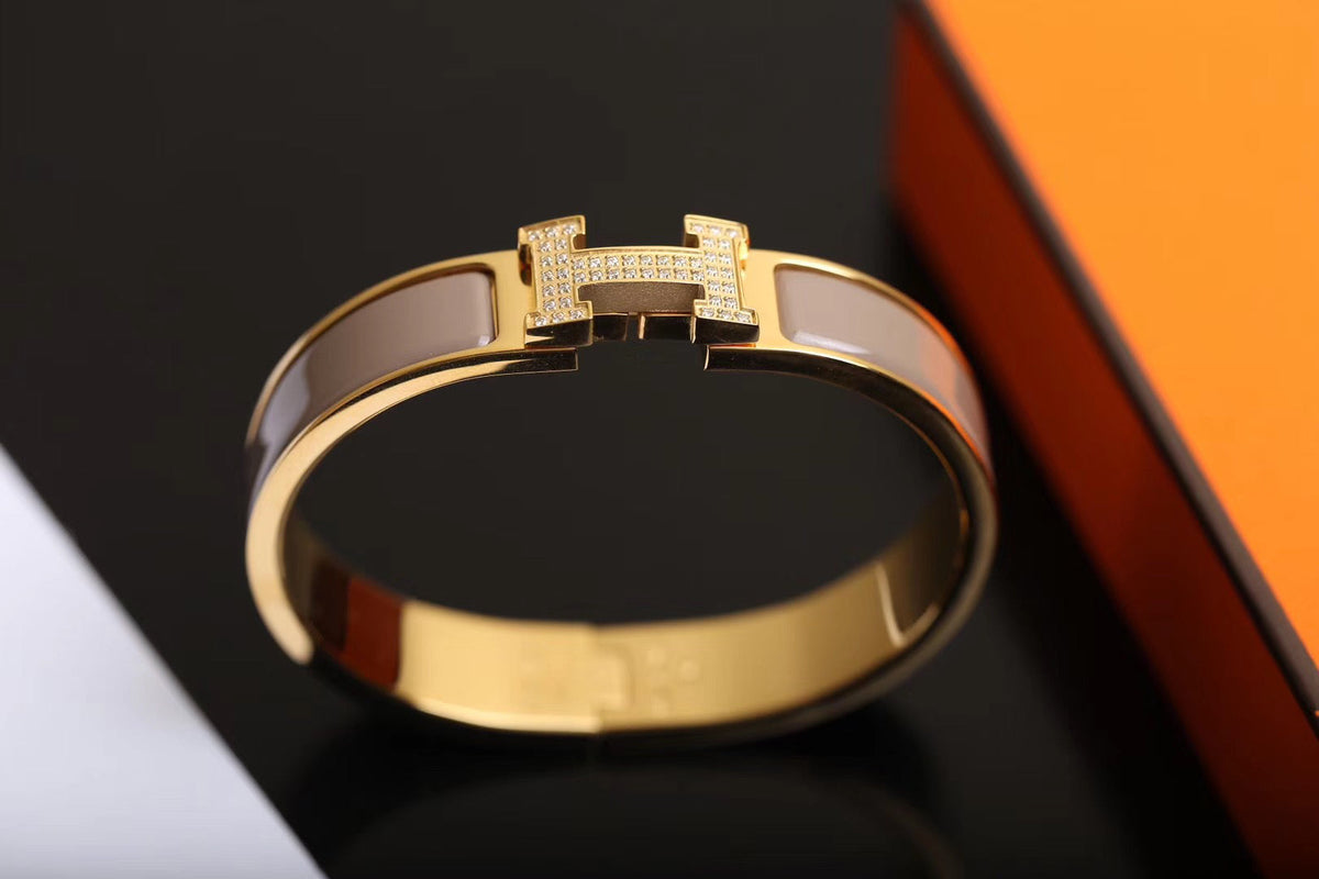 [Plus&Max]H BRACELET GOLD DIAMOND