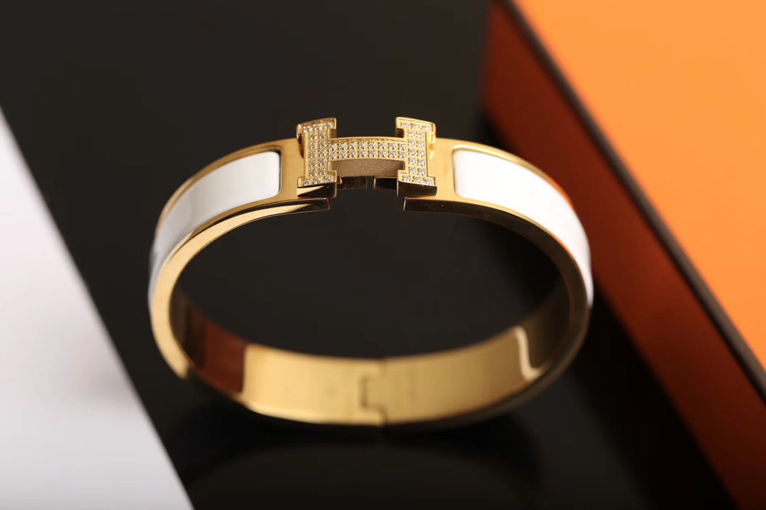 [Plus&Max]H BRACELET GOLD DIAMOND