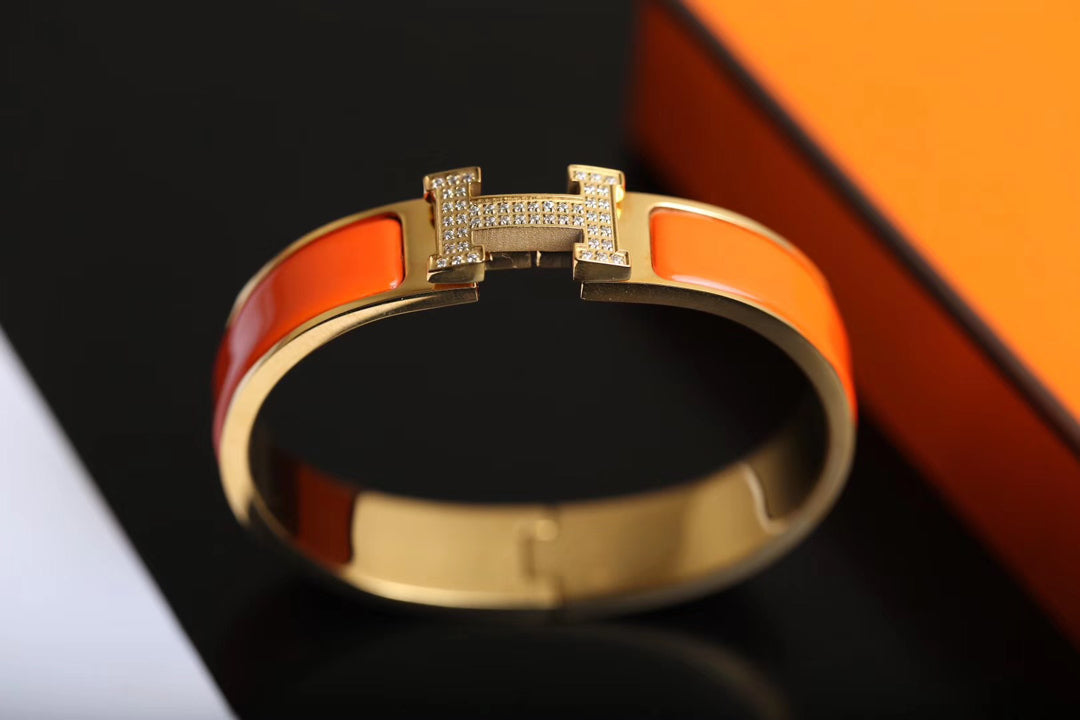 [Plus&Max]H BRACELET GOLD DIAMOND