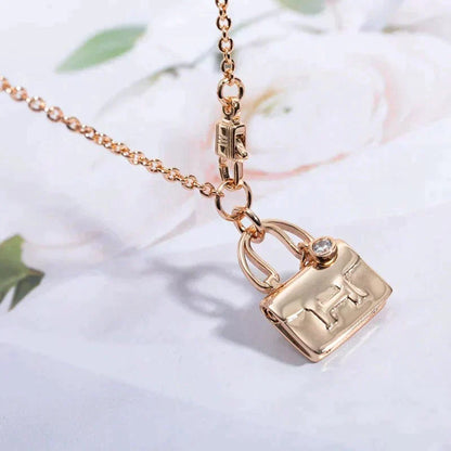 [Plus&Max]AMULETTE PEDANT ROSE GOLD NECKLACE