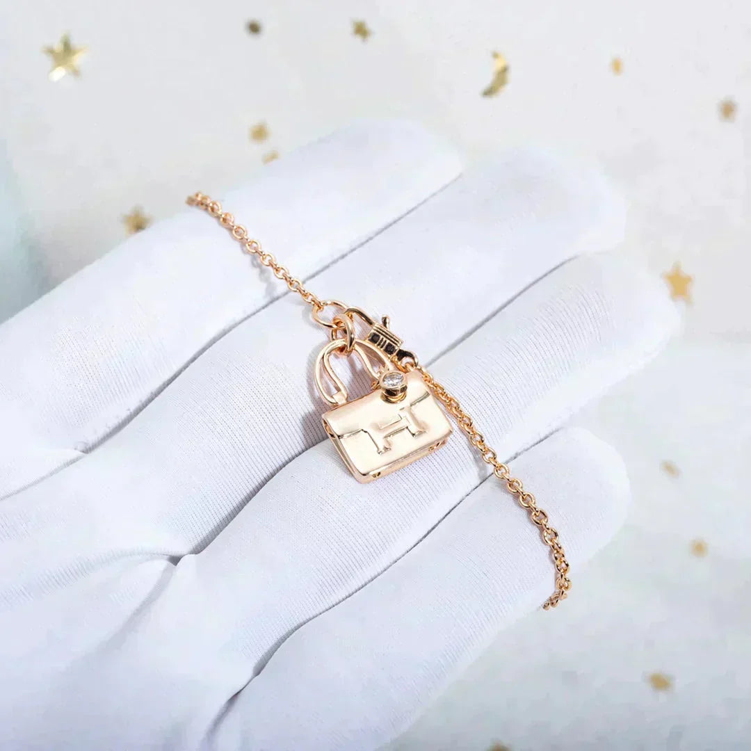 [Plus&Max]AMULETTE PEDANT ROSE GOLD NECKLACE