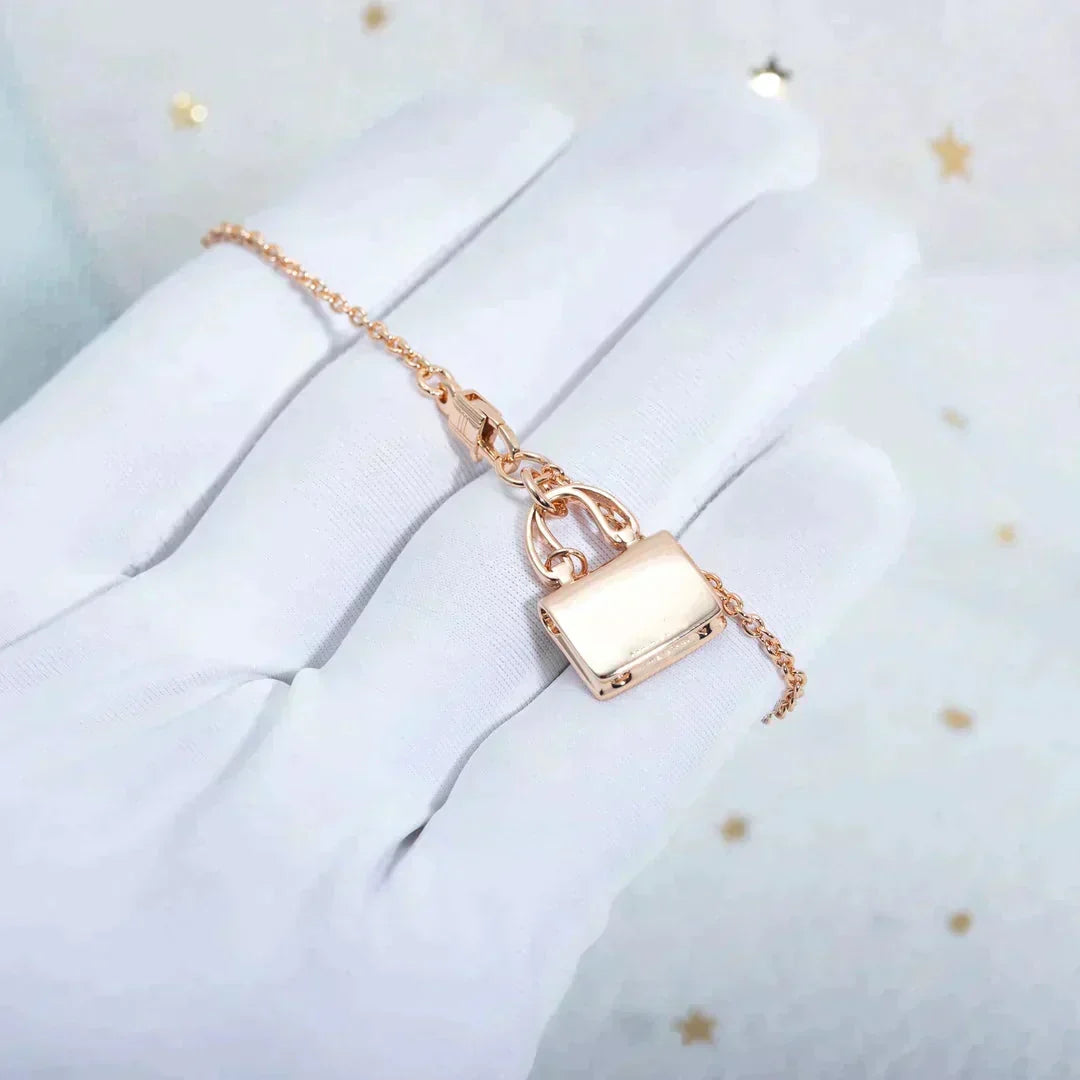 [Plus&Max]AMULETTE PEDANT ROSE GOLD NECKLACE