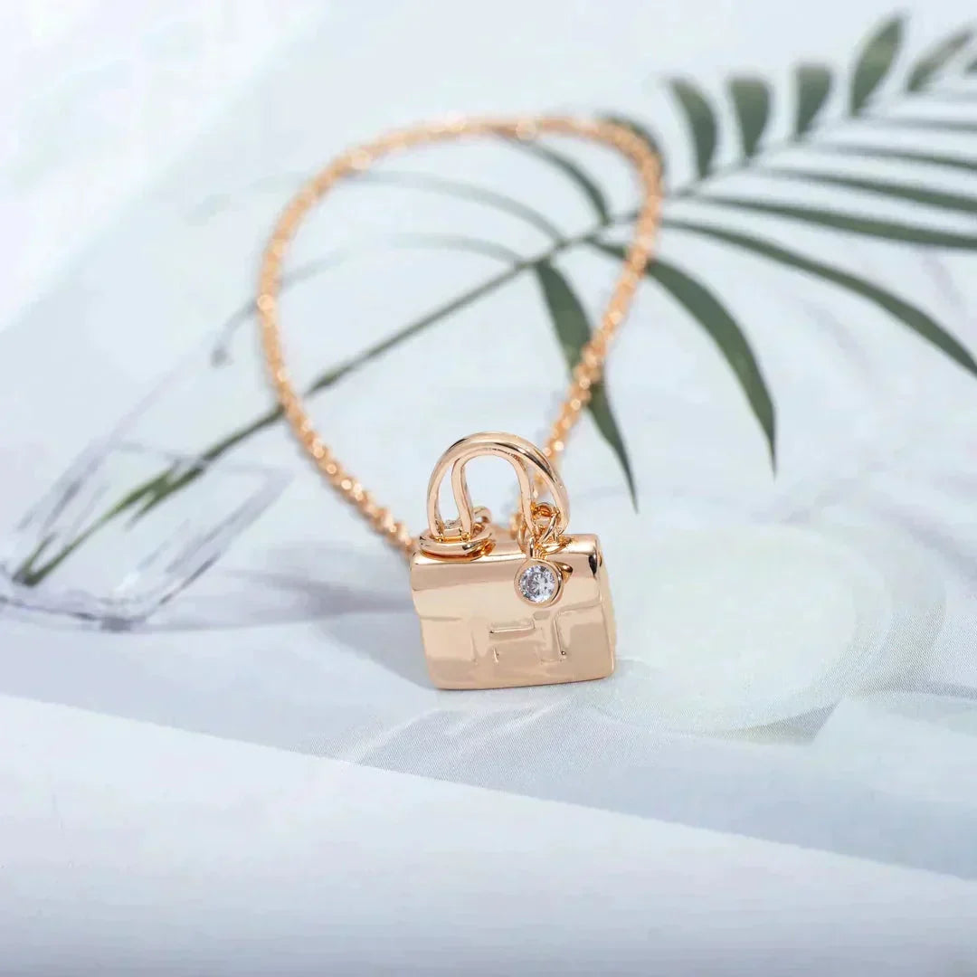 [Plus&Max]AMULETTE PEDANT ROSE GOLD NECKLACE