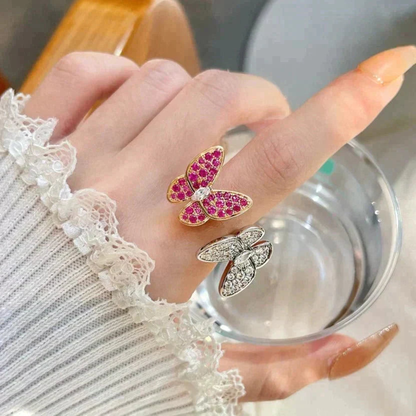 [Plus&Max]TWIN BUTTERFLY DIAMOND RING