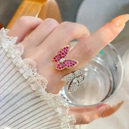 [Plus&Max]TWIN BUTTERFLY DIAMOND RING