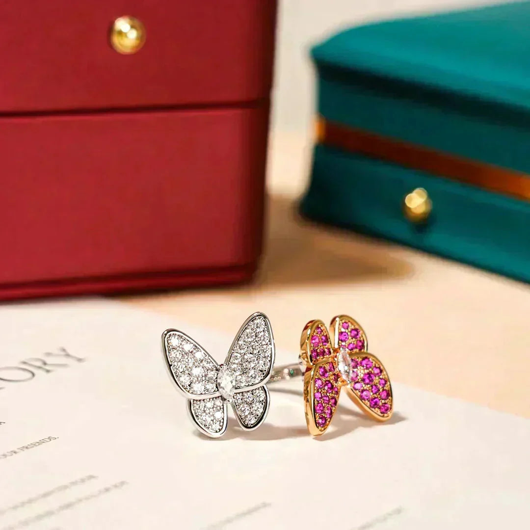 [Plus&Max]TWIN BUTTERFLY DIAMOND RING